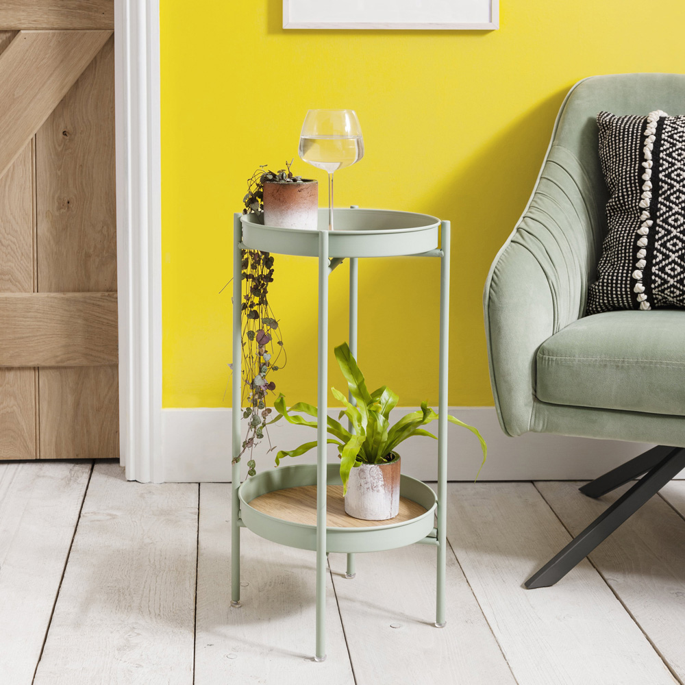 Noa and Nani Solna Single Shelf Green Small Side Table Image 7