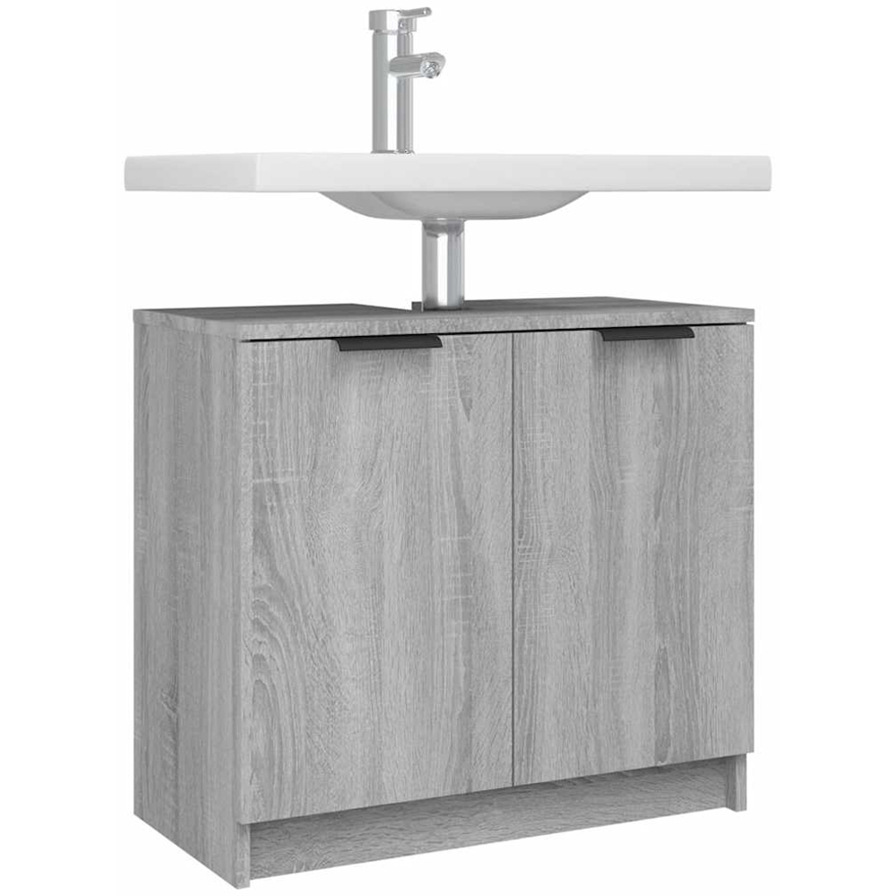 vidaXL 2 Door Grey Sonoma Bathroom Cabinet Image 3