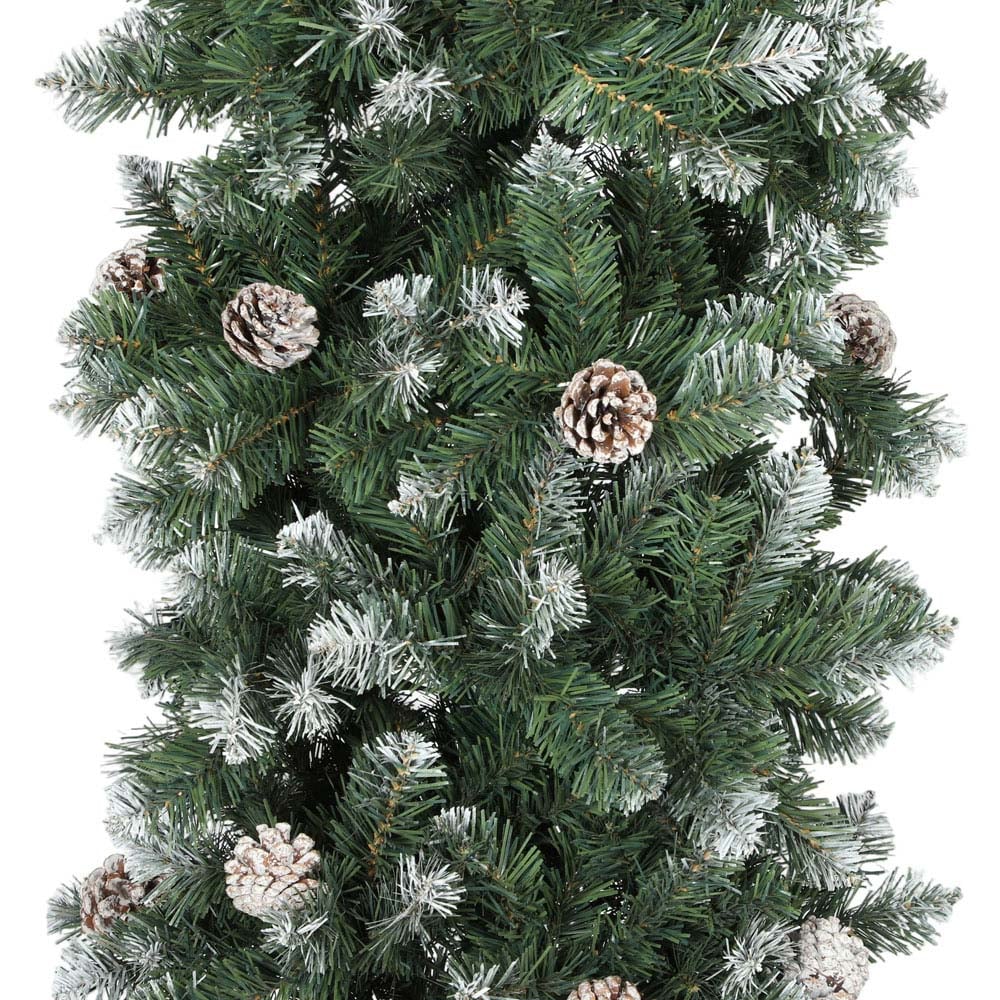 HOMCOM Snow Frosted Christmas Tree Arch 8.2ft Image 3