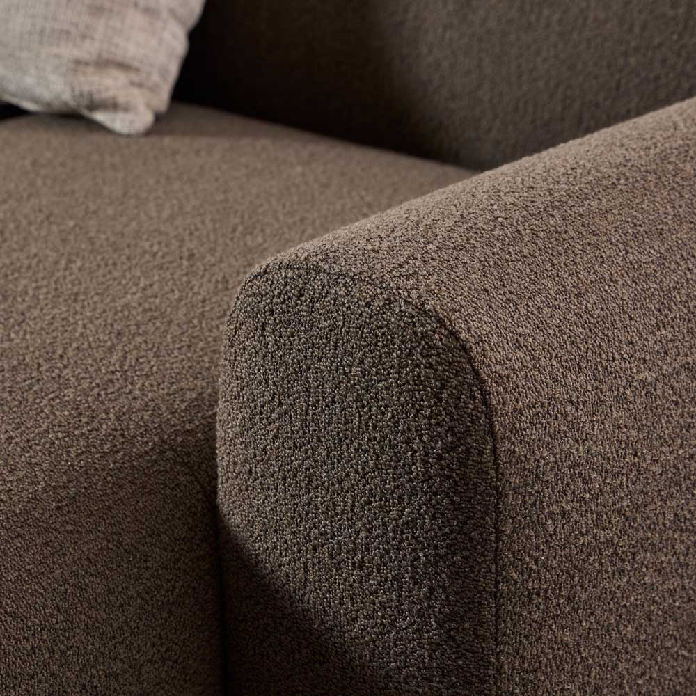 Florence Midfield 2 Seater Boucle Taupe Fabric Right Hand Facing Chaise Longue Image 7