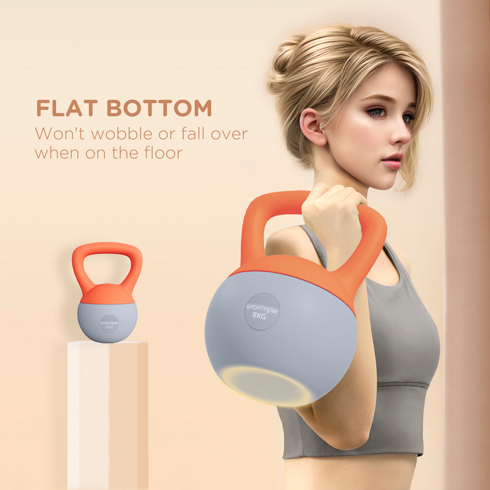 SPORTNOW Orange and Grey Kettlebell 8kg Image 8