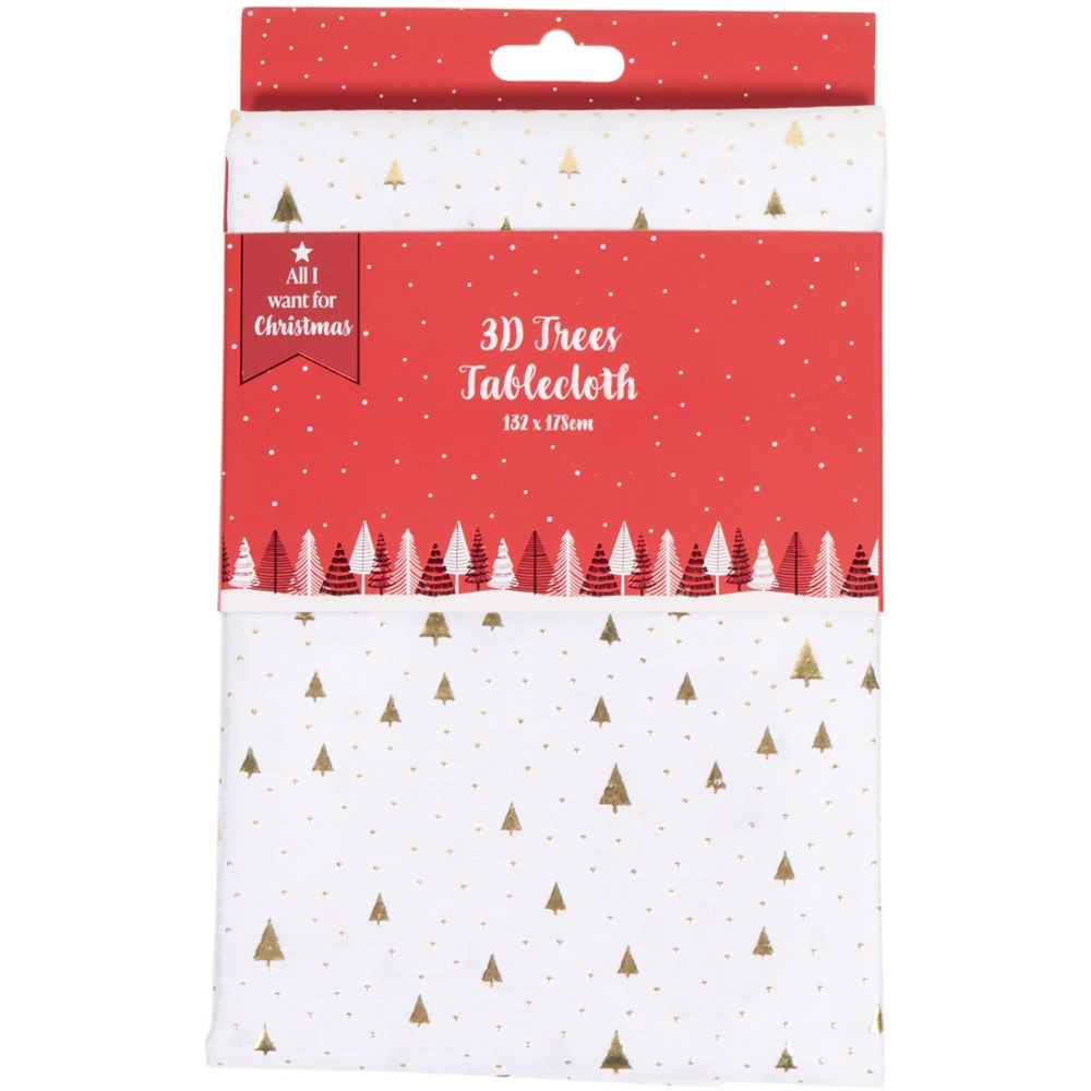 3D Christmas Tree Printed Tablecloth Image 6