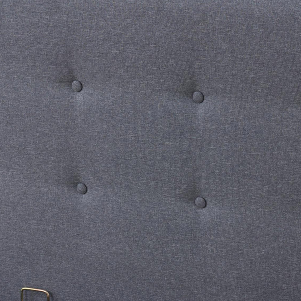 Indoor Living The Oslo King Size Grey Linen Gas Lift Ottoman Bed Frame with Tufted Headboard Image 6