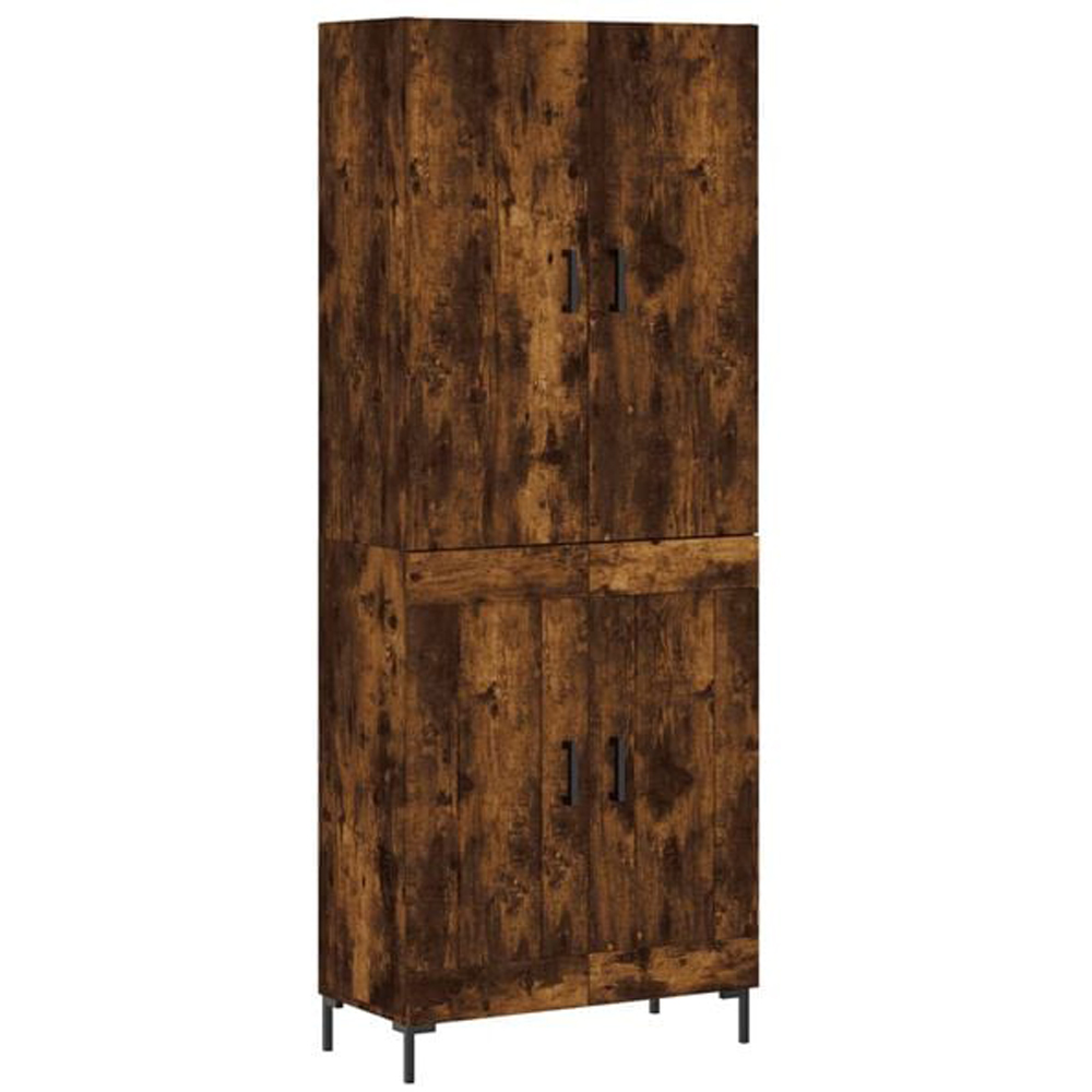 vidaXL 4 Door Smoked Oak Highboard Image 2