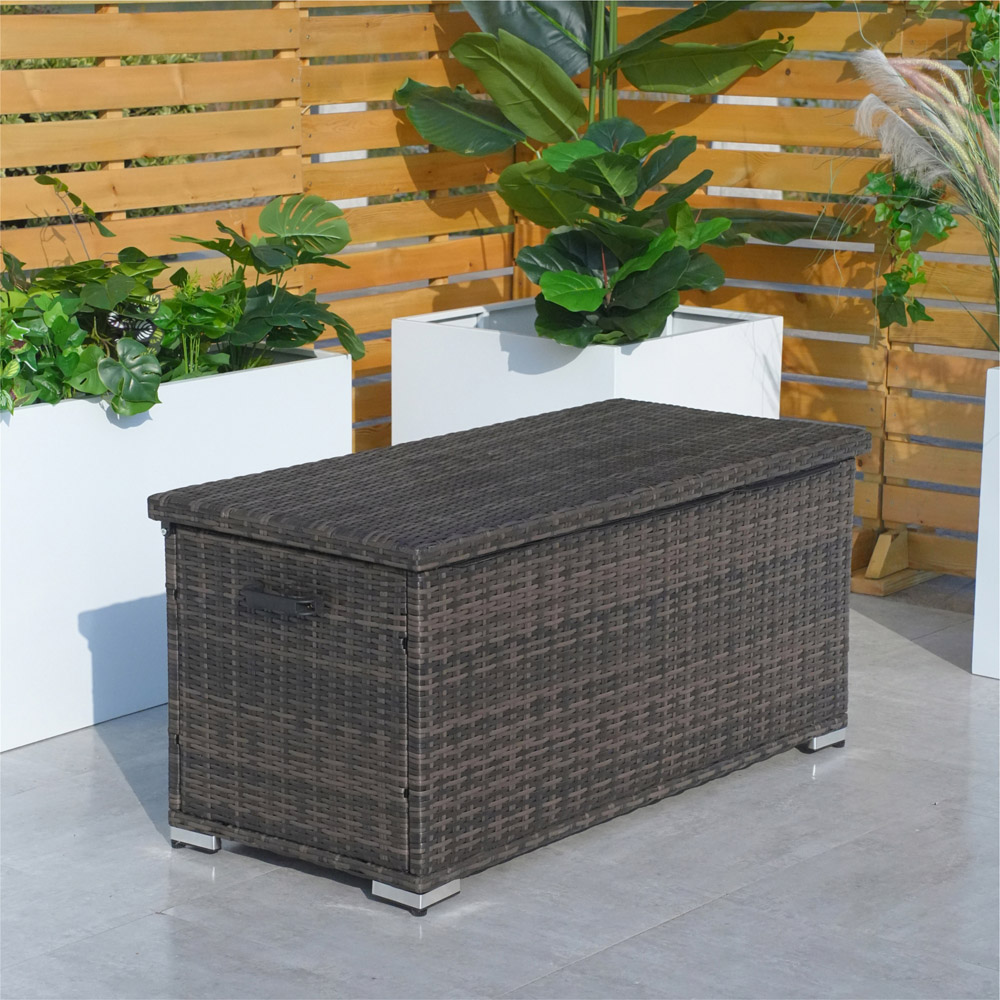 Direct Wicker 243L Small Brown Garden Rattan Storage Box Image 2