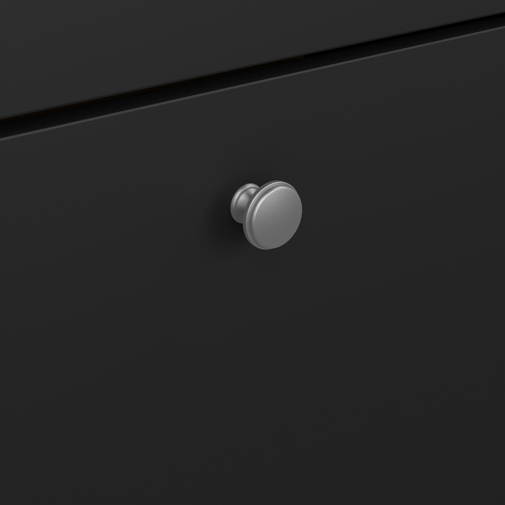 Florence Madrid 2 Flip Down Doors Matt Black Shoe Cabinet Image 5