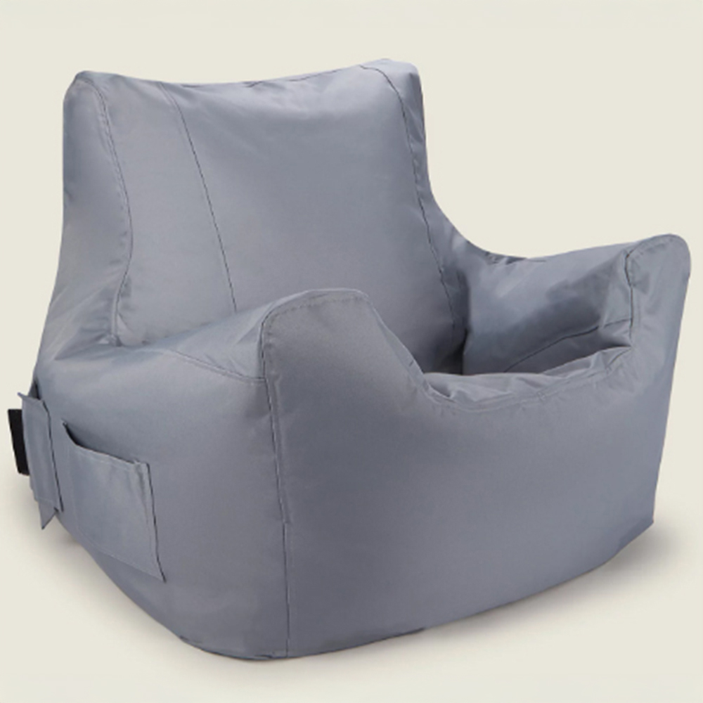 Kaikoo Grey Bean Bag Chair with Pocket Image 3