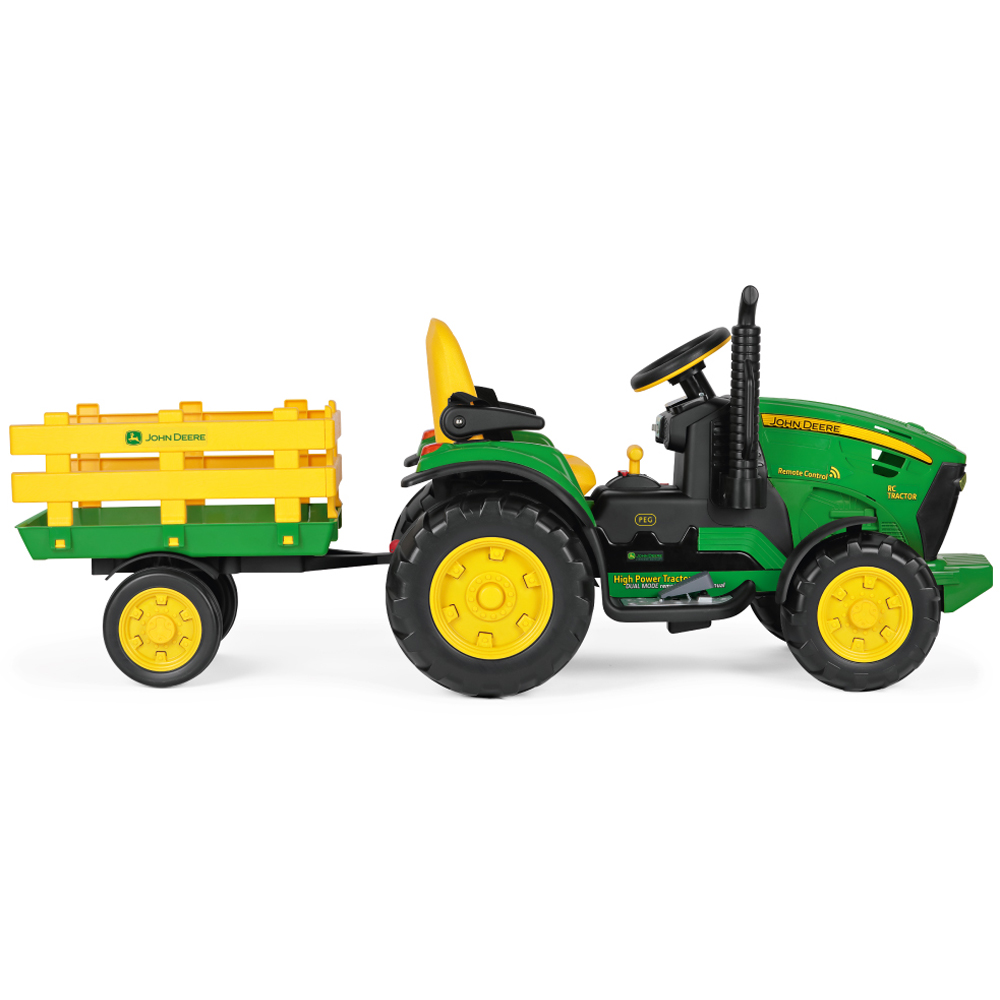 Peg John Deere RC Kids Electric Tractor with Trailer 12V Image 3