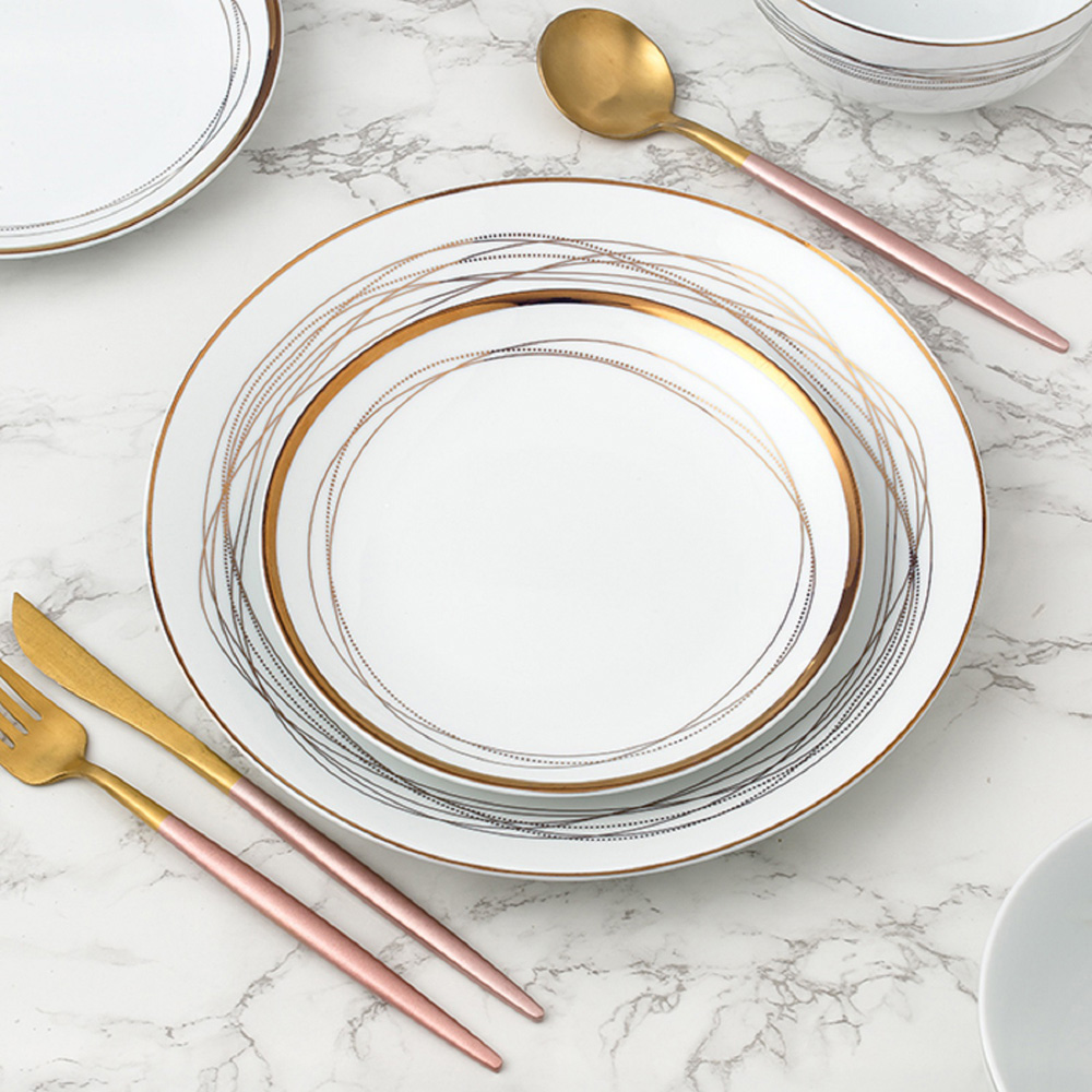 Waterside Gold Swirl 12 Piece Dinner Set Image 4