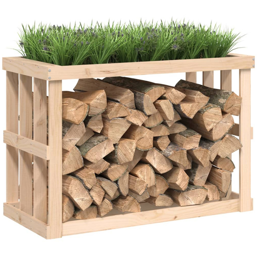 vidaXL Solid Pine Wood Log Holder 108 x 52 x 74cm Image 3