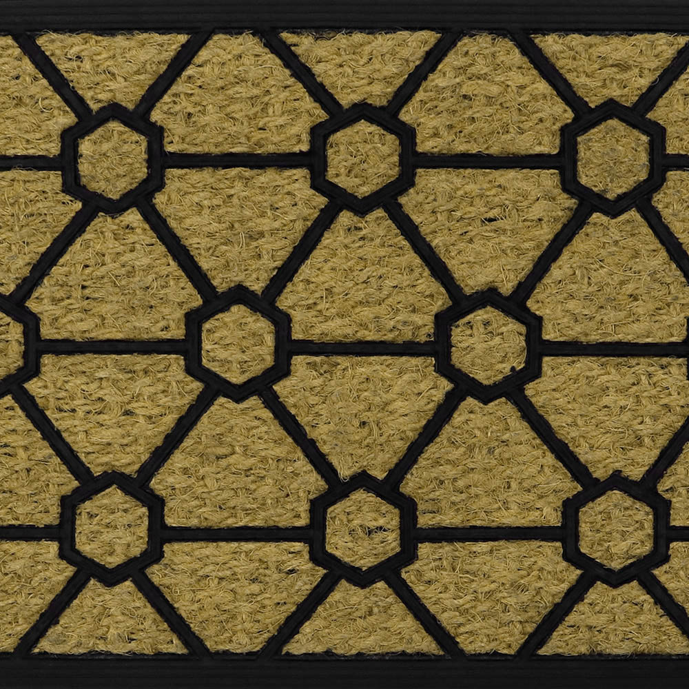 JVL Geometric Wove Rubber Tuffscrape Door Mat 45 x 75cm Image 5