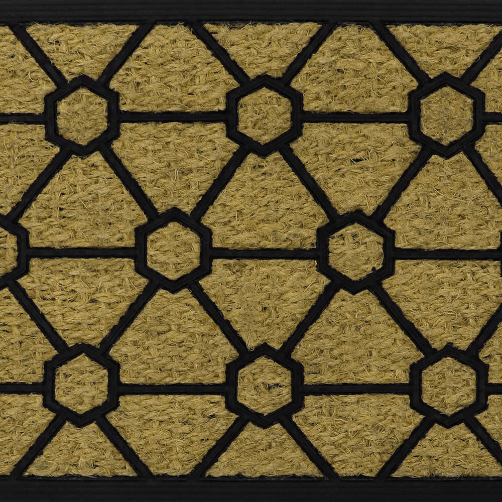 JVL Geometric Wove Rubber Tuffscrape Door Mat 45 x 75cm Image 5