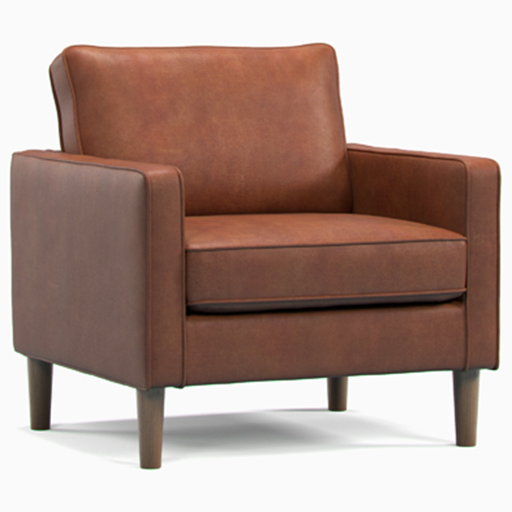 Regan Tan Faux Leather Armchair Image 2