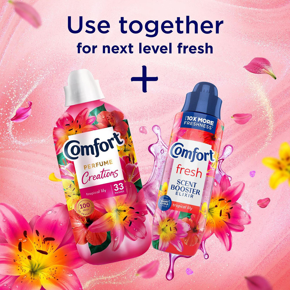 Comfort Fresh Tropical Lily Liquid Scent Booster Elixir 460ml 8 Pack Image 5