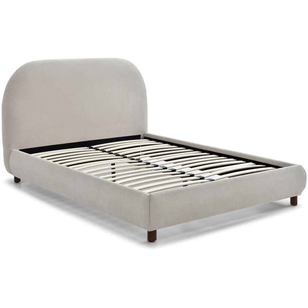 Nova King Size Natural Boucle Upholstered Bed Frame with Headboard Image 3