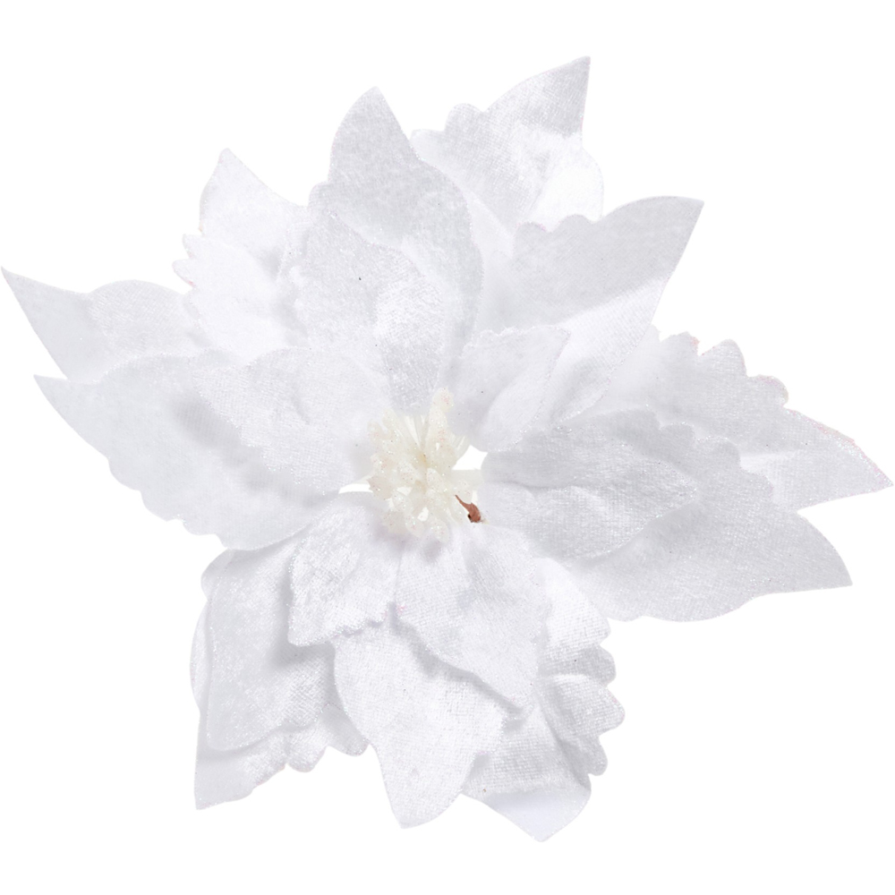 White Elegant Flower Clip White Image 3
