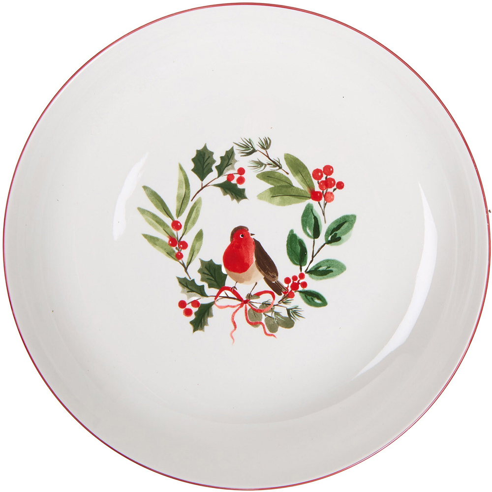 Festive Robin Serving Bowl Image 3