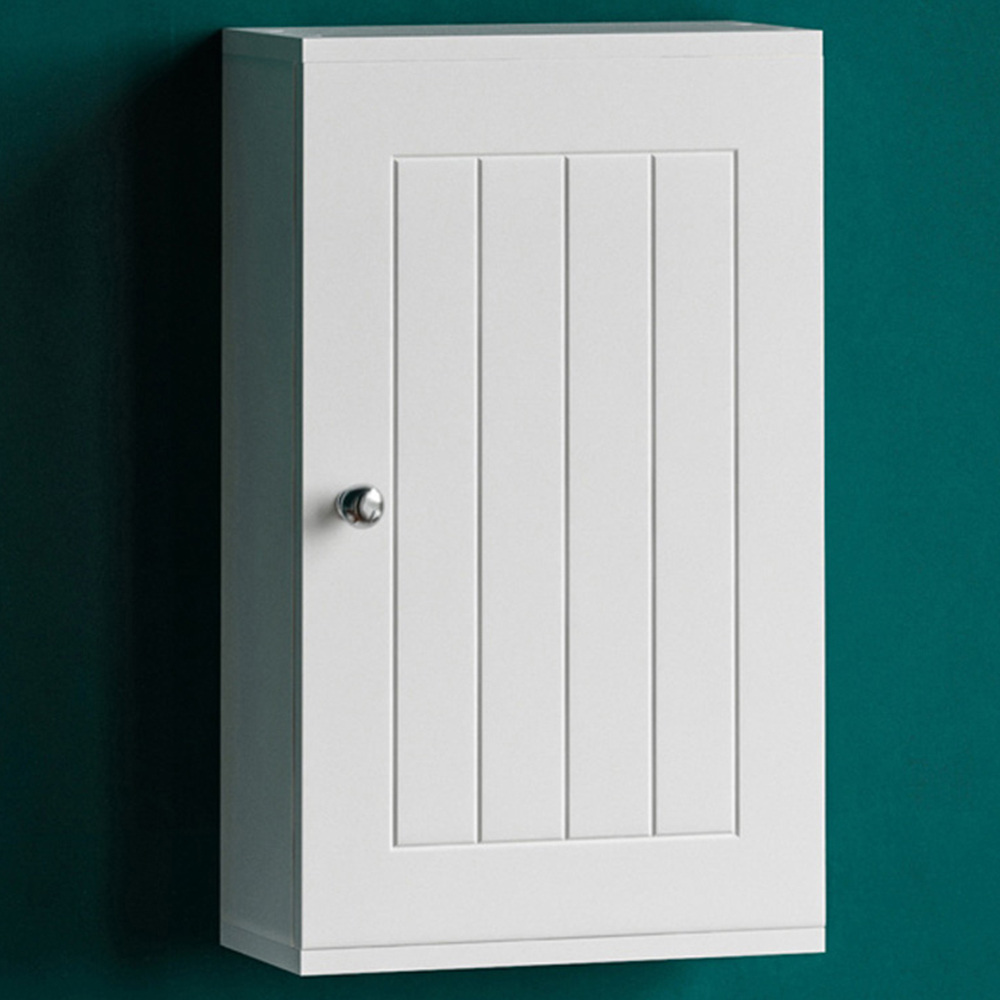 Lassic Bath Vida Priano White 1 Door Bathroom Cabinet Image 1