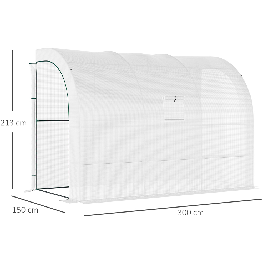 Outsunny White 5 x 10ft 3-Tier Walk In Greenhouse Image 8