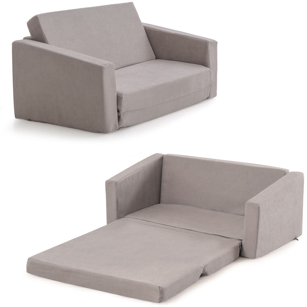 Costway Toddler Grey Sofa Bed Image 2