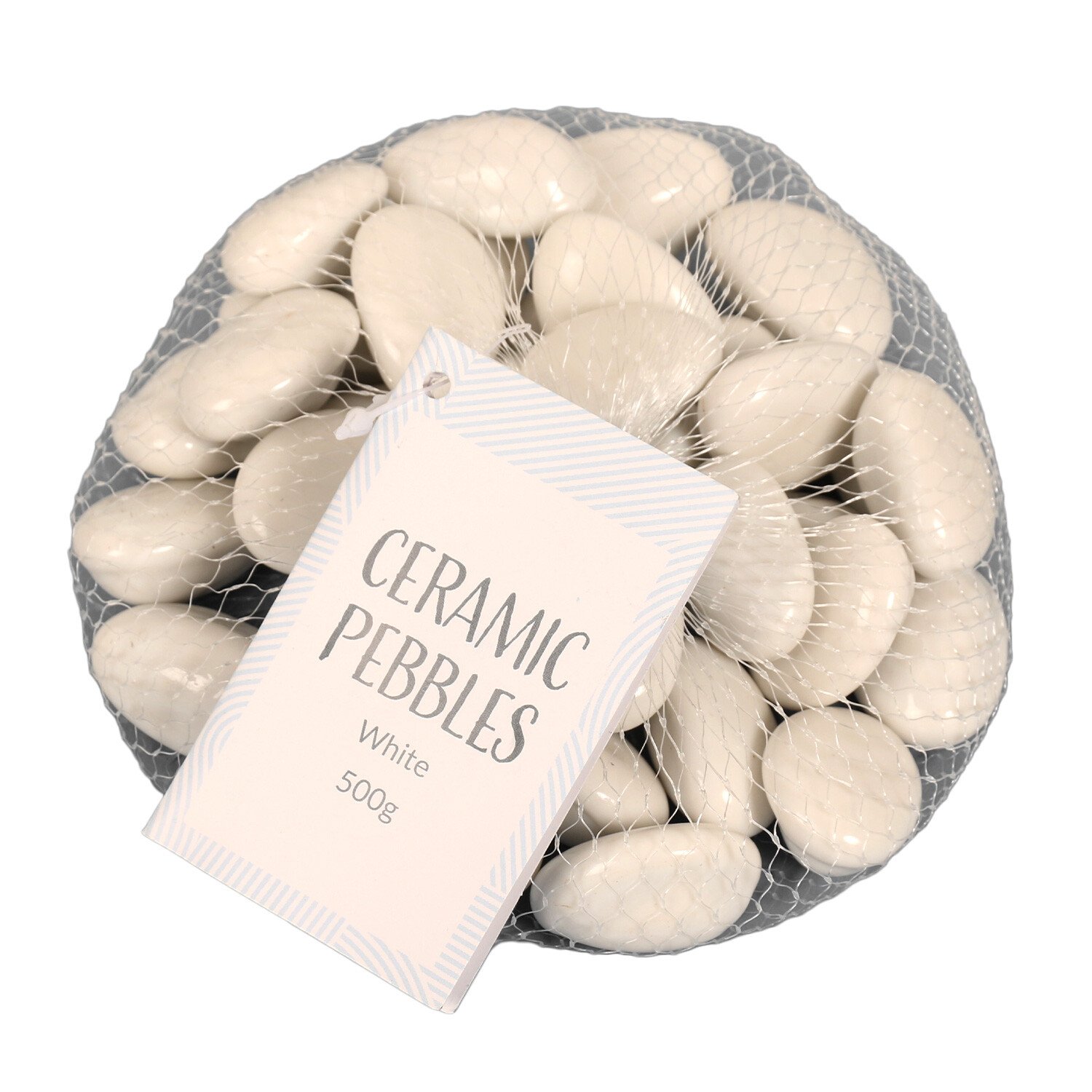 White Ceramic Pebbles Ornament Image 1