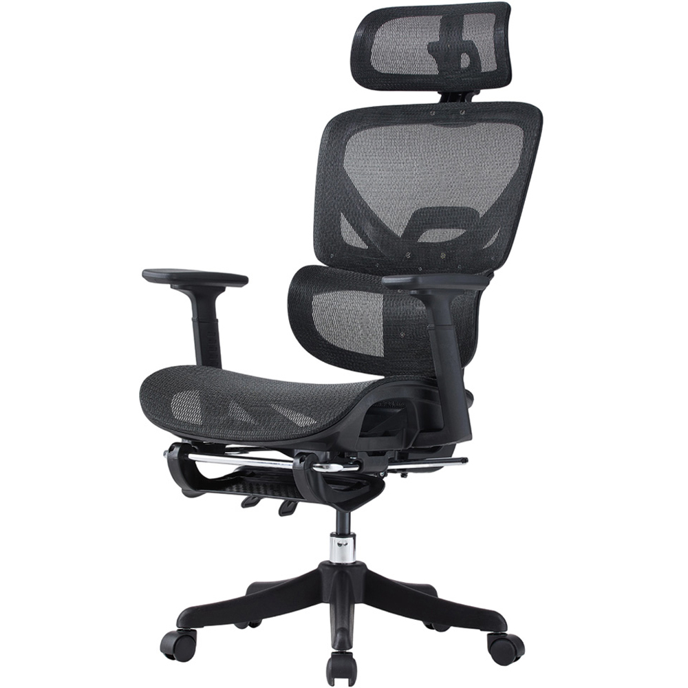 Living and Home Black Breathable Reclining Office Chair Image 2
