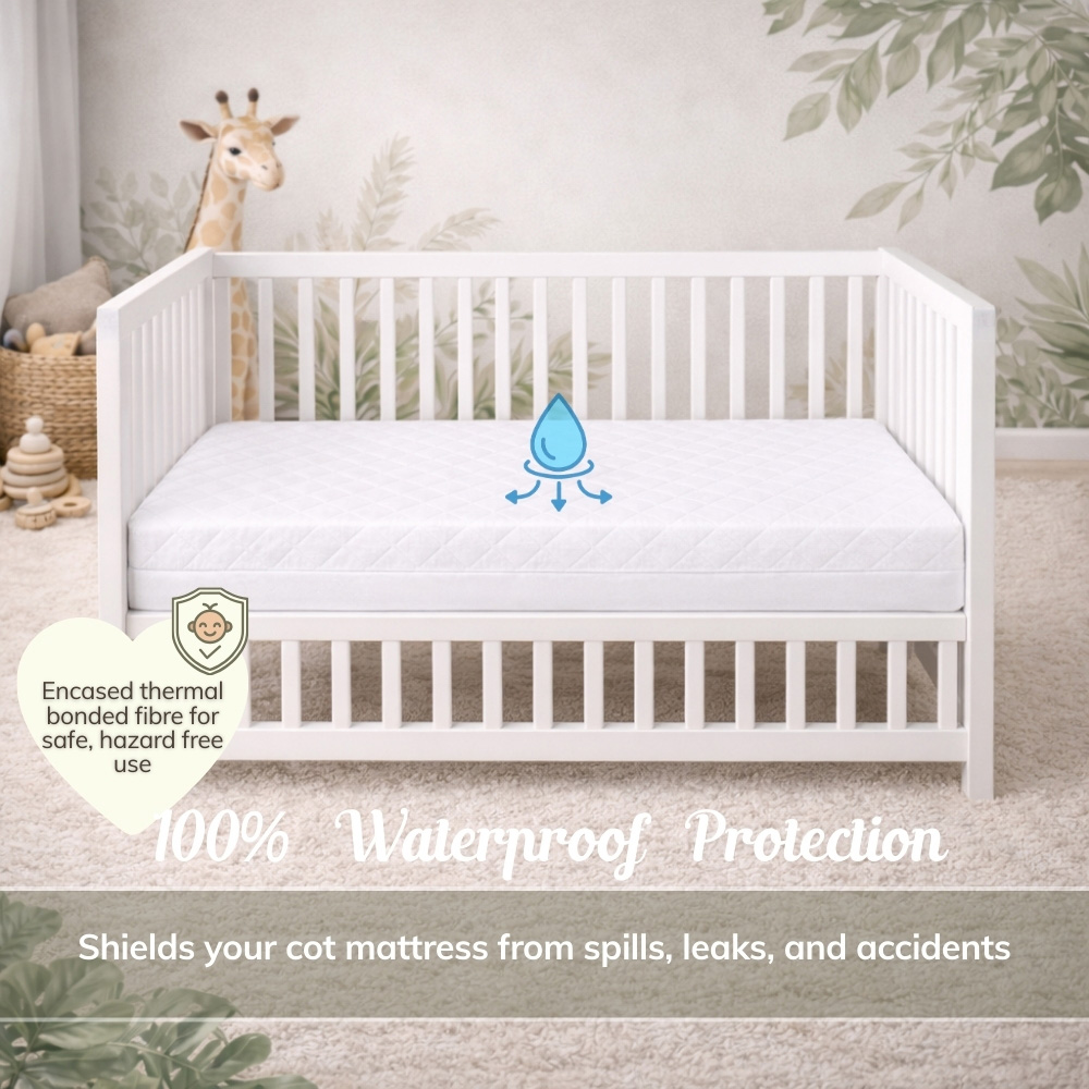 Opulent Home Waterproof Anti-Allergy Baby Cot Bed Mattress 140 x 70 x 10cm Image 3