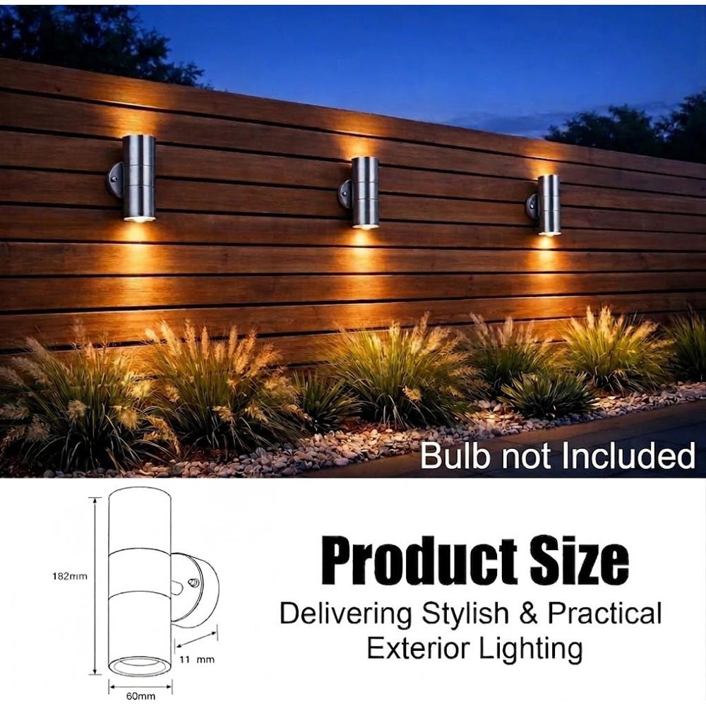 ATEK GU10 Stainless Steel Exterior Sconce Up Down Outdoor Wall Light Image 6