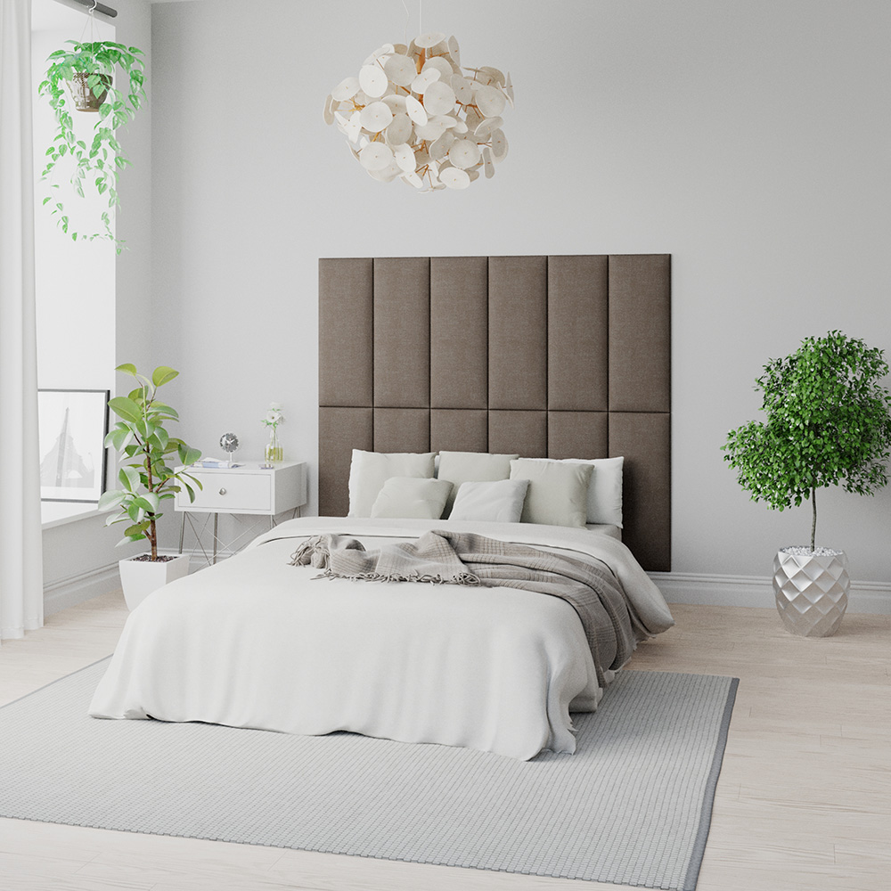 Aspire EasyMount Slate Malham Weave Upholstered Wall Mounted Headboard Panels 8 Pack Image 4