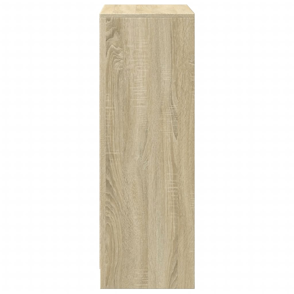 vidaXL Single Door Single Shelf Sonoma Oak Sideboard with LED Lights Image 8