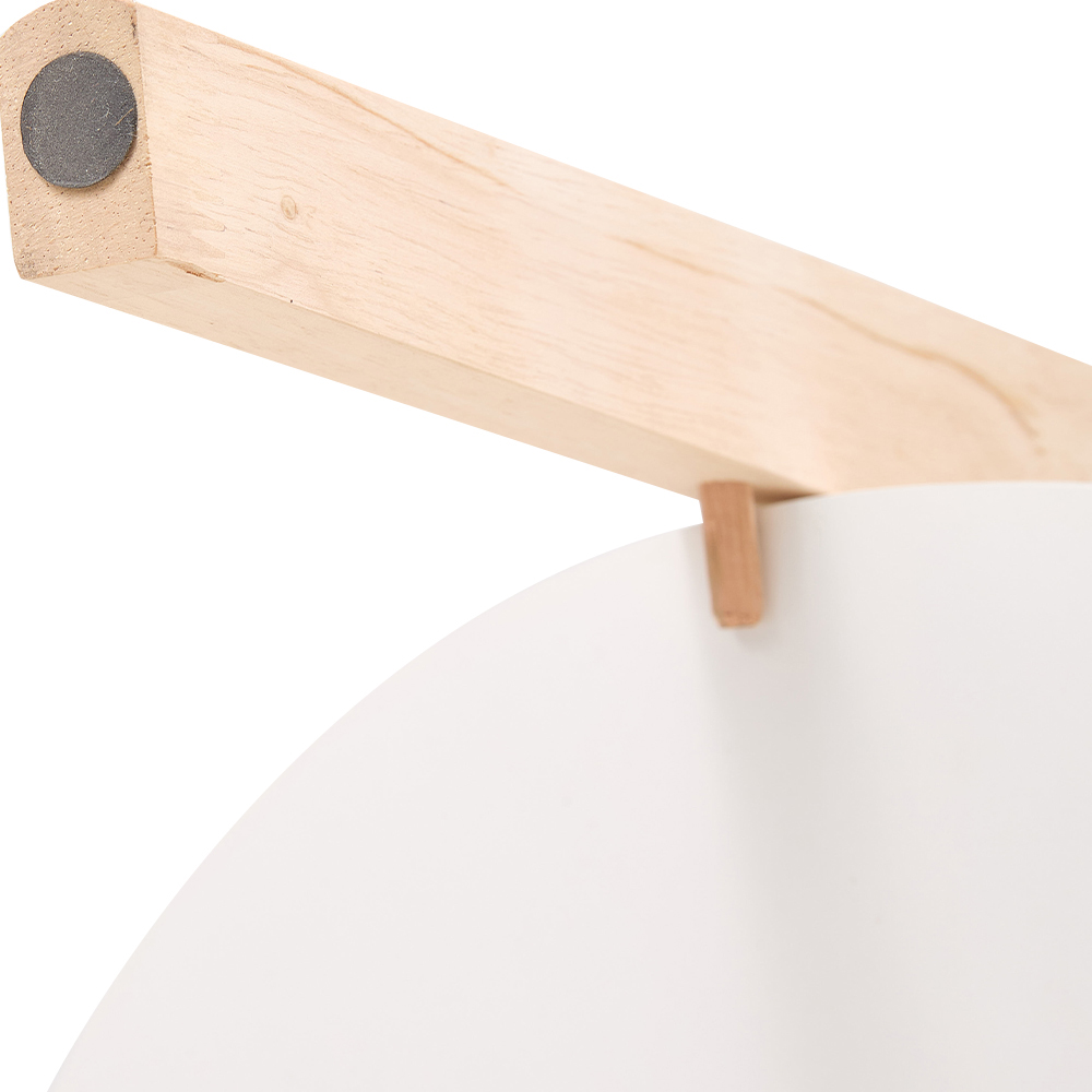 Living and Home 2-Tier White Round Wooden Coffee Side Table Image 6