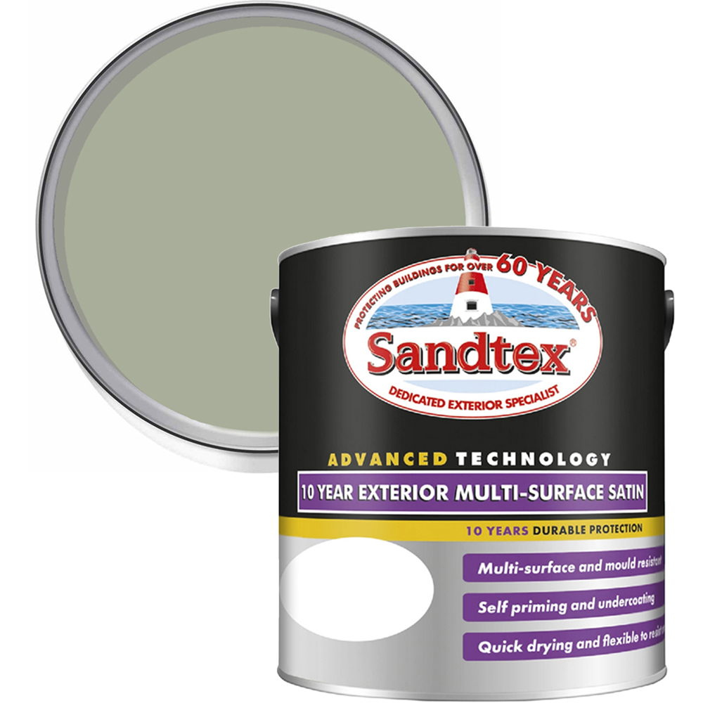 Sandtex Retail Bay Tree Multi Surface Satin Paint 2.5L Image 1