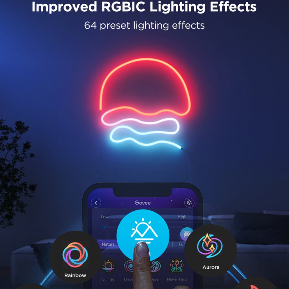 Govee RGBIC LED Smart Neon Rope Light 5m Image 3