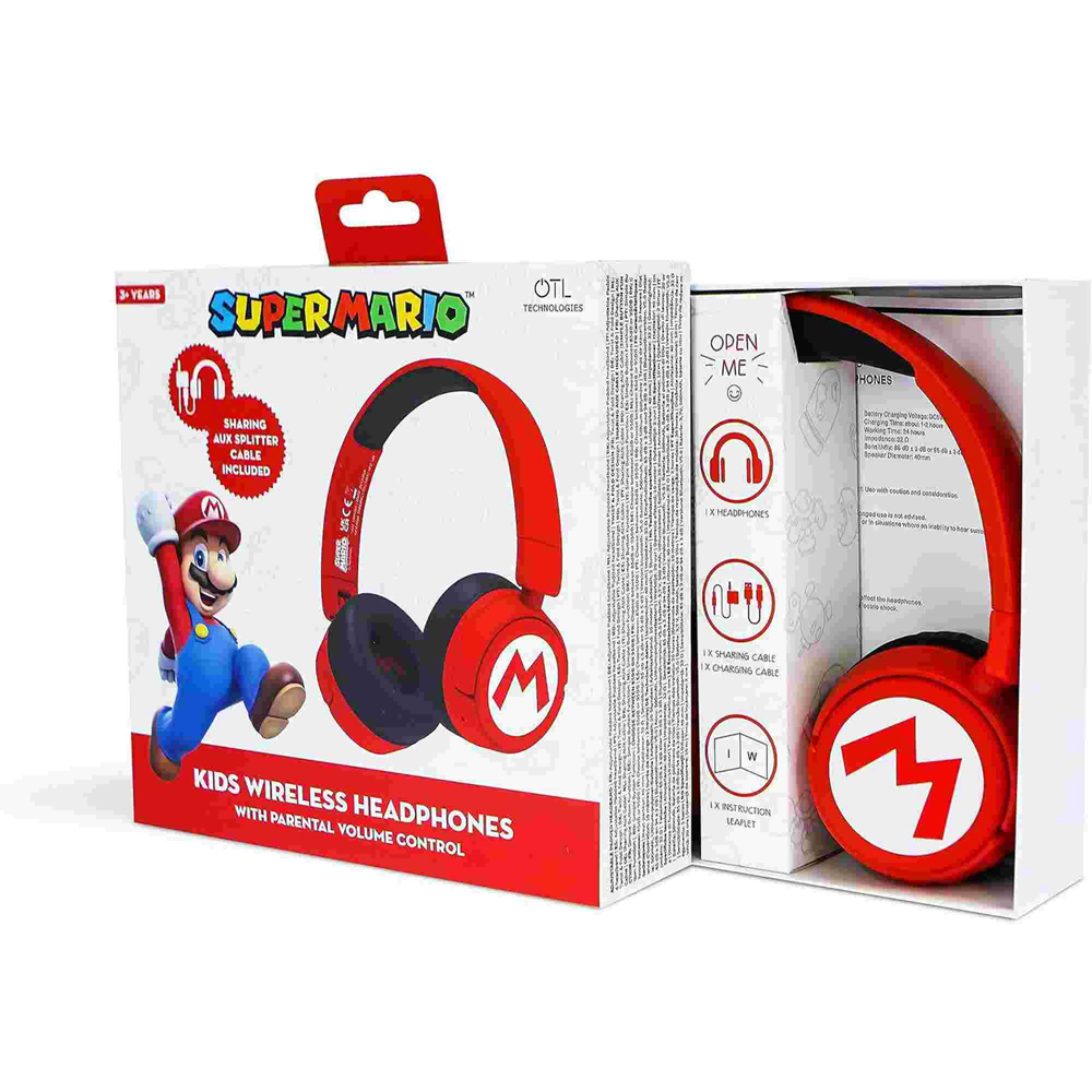 OTL Super Mario Red Kids Wireless Headphones Image 9