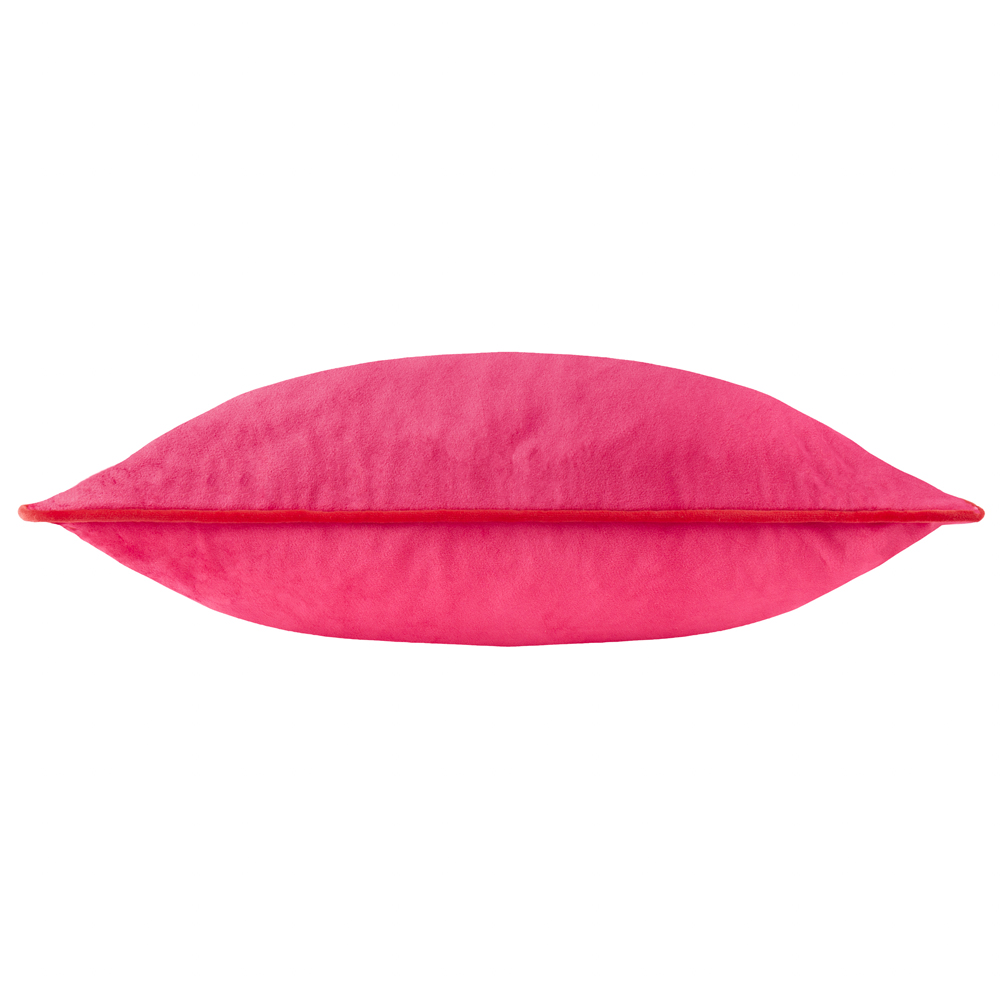 Furn Meridian Hot Pink and Red Velvet Cushion 45 x 45cm Image 3