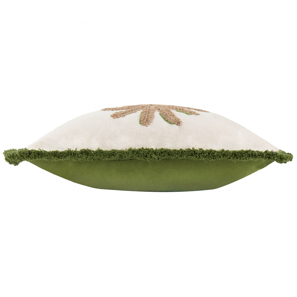 furn. Green Palm Embroidered Polyester Filled Cushion 45 x 45cm Image 3