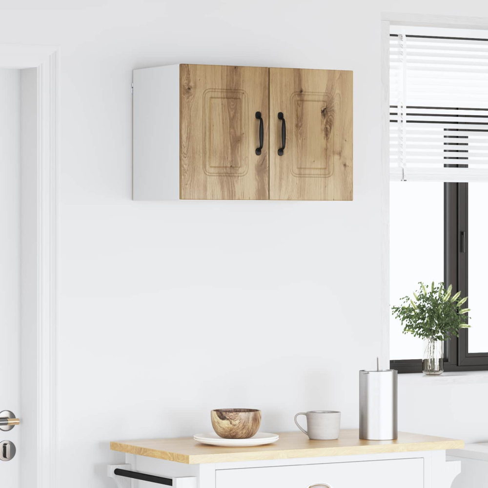 vidaXL Kalmar Single Door Artisan Oak Wall Mounted Kitchen Cabinet Set of 2 Image 9