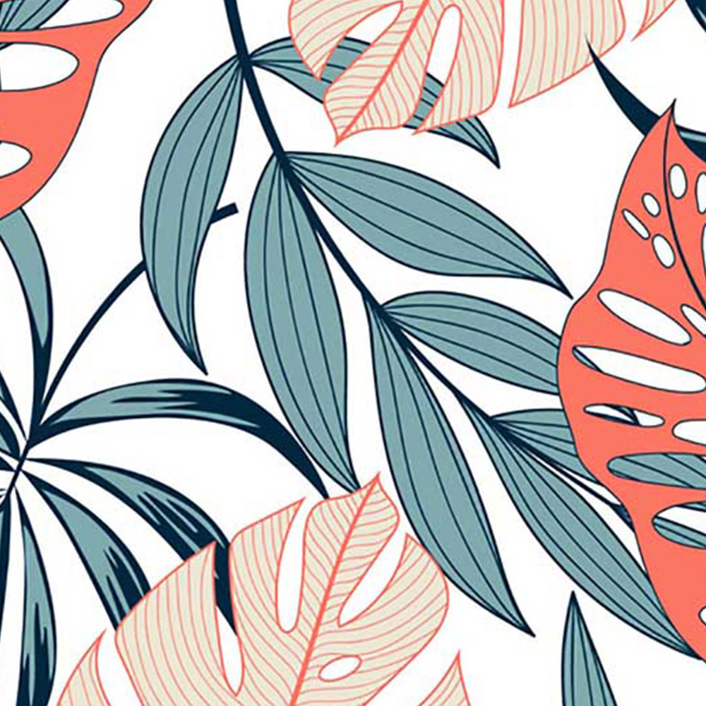 Warren Reed Designer Large Tropical Leaf Pattern Suitcase Image 3