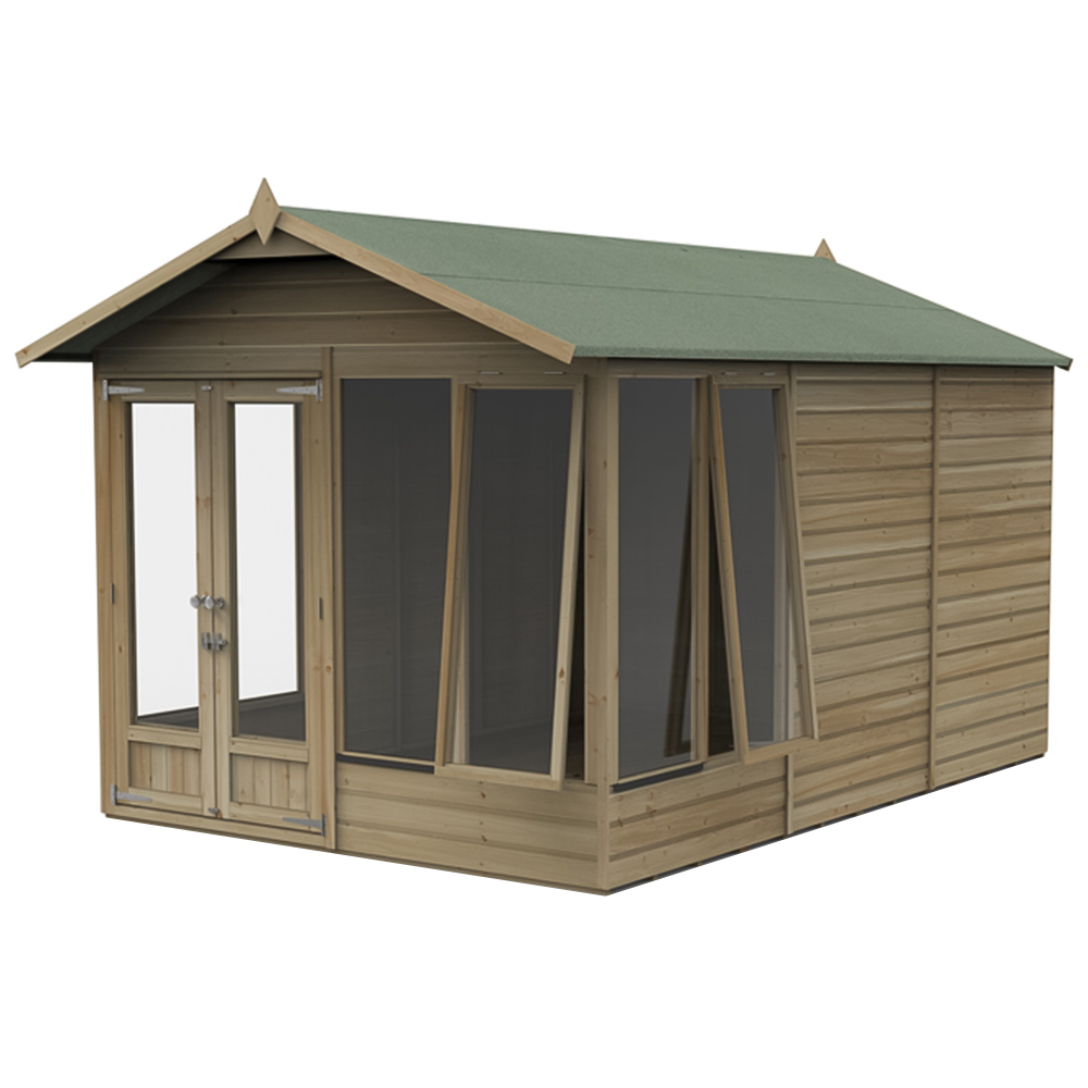Forest Garden Beckwood 8 x 12ft 3 Opening Shiplap Apex Summerhouse Image 1