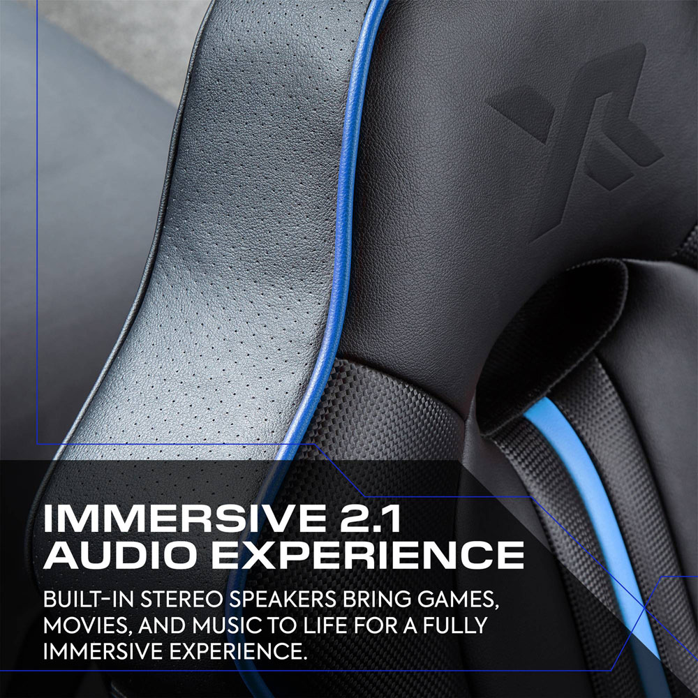 X Rocker Torque 2.1 Blue Stereo Audio Console Gaming Chair with Vibration Image 3