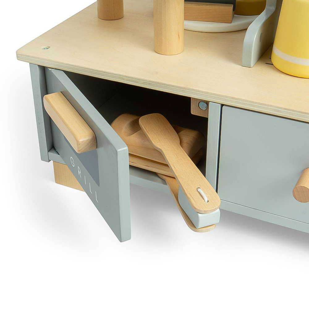 Bigjigs Toys Kids Wooden Coffee Shop Playset Image 5