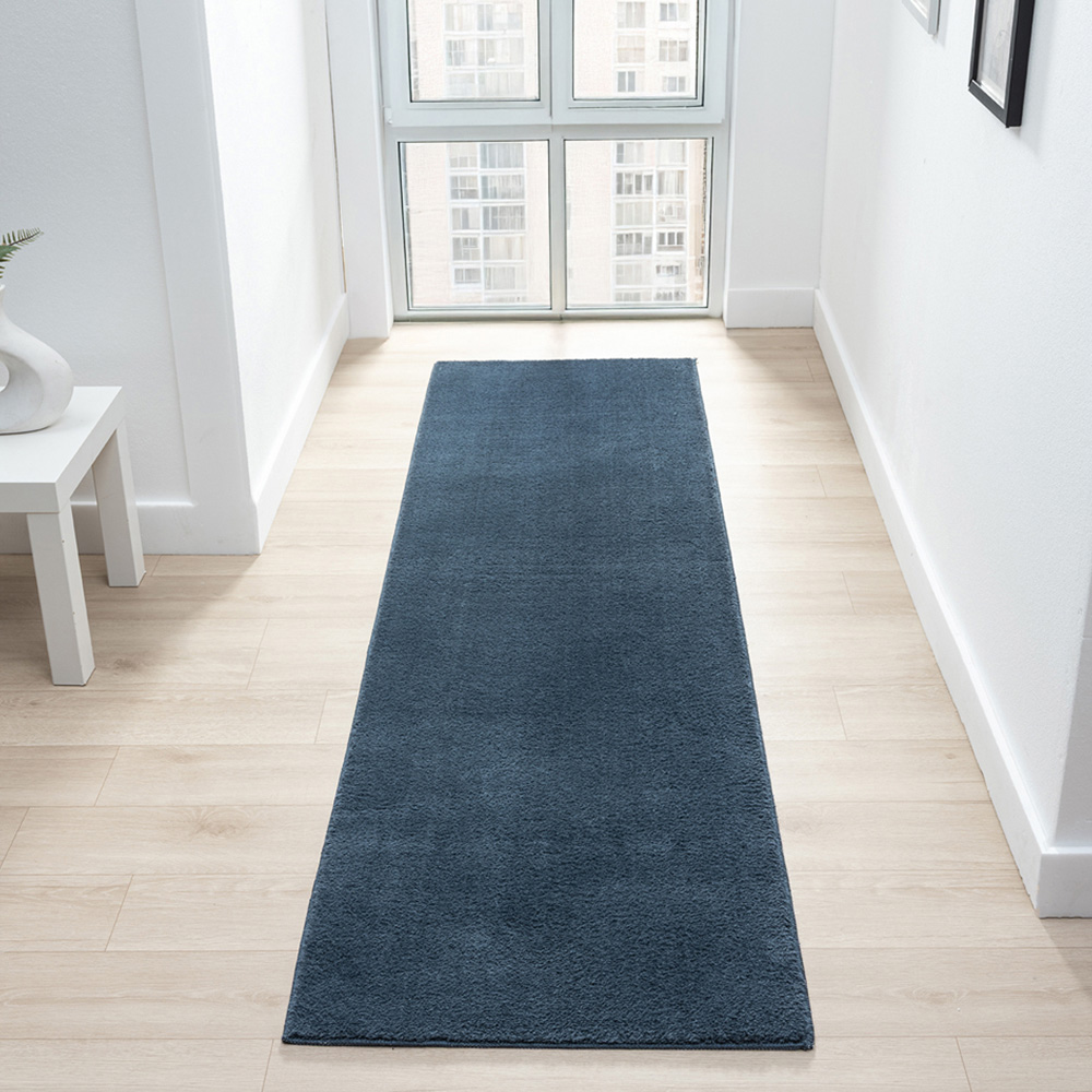 Desire Rugs Comfy Navy Anti Slip Felt Backing Rug 60 x 100cm Image 7