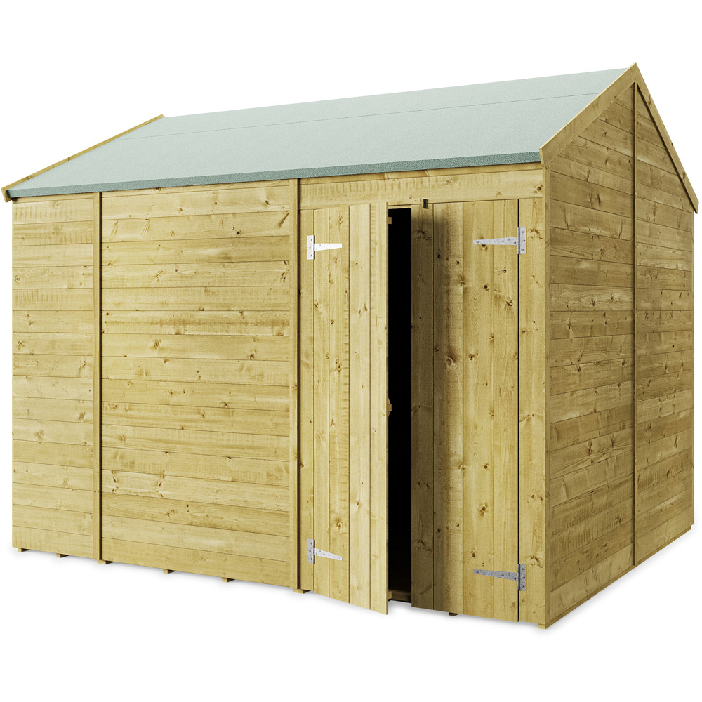 StoreMore 10 x 8ft Double Door Tongue and Groove Apex Shed Image 1