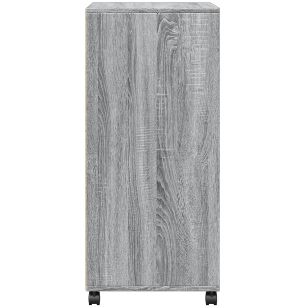 vidaXL 2 Door Single Open Shelf Grey Sonoma Rolling Storage Cabinet Image 5