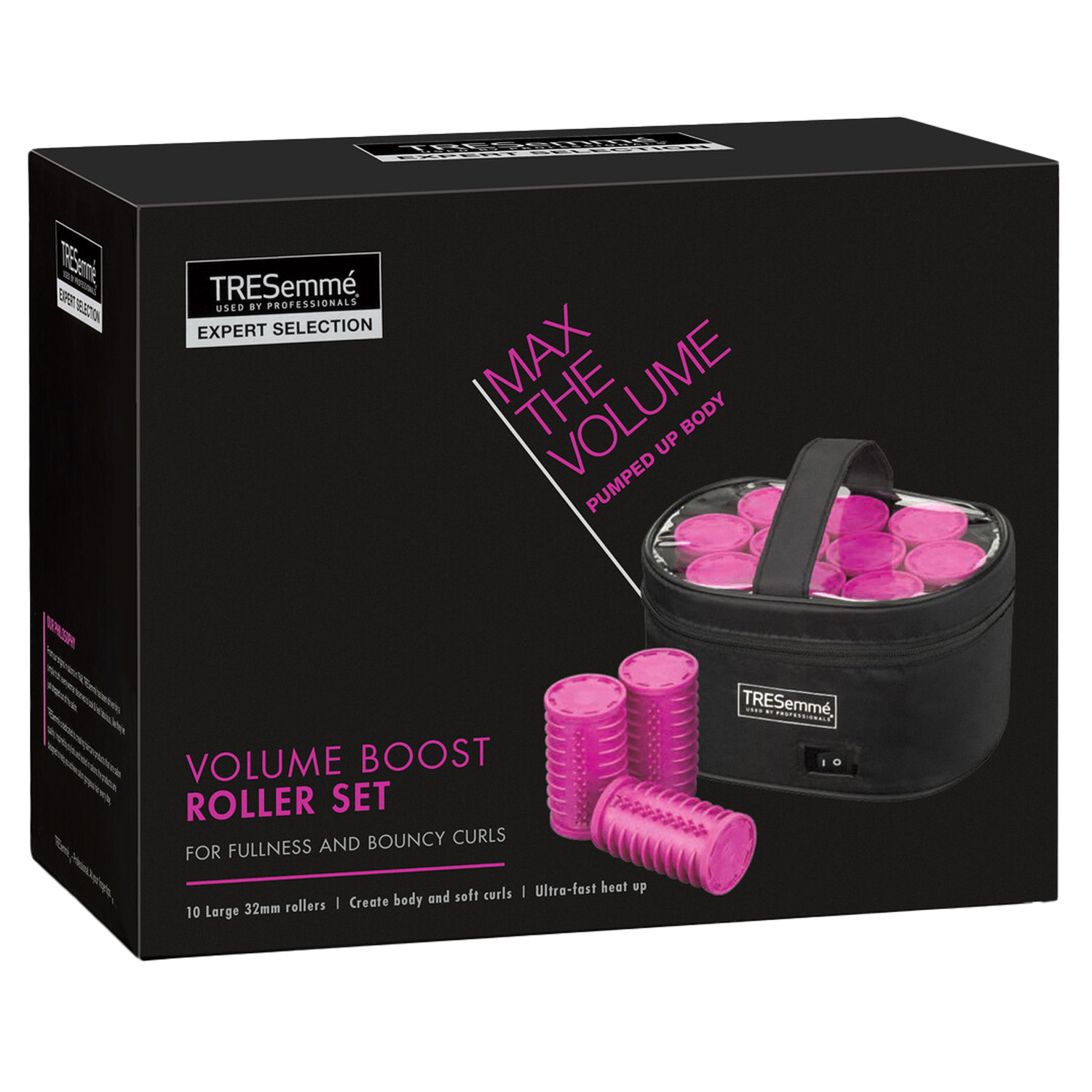 Tresemme Salon Pro Pink Large Volume Rollers 10 Pack Image 1
