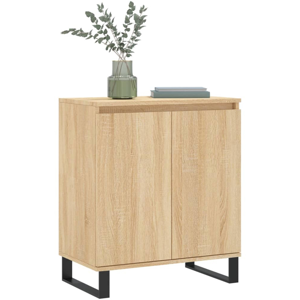 vidaXL 2 Door Sonoma Oak Sideboard Image 3