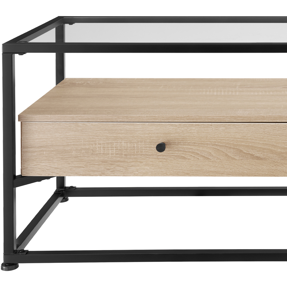 tectake 2 Drawer Light Wood Oak Sonoma Maidenhead Sideboard Image 8