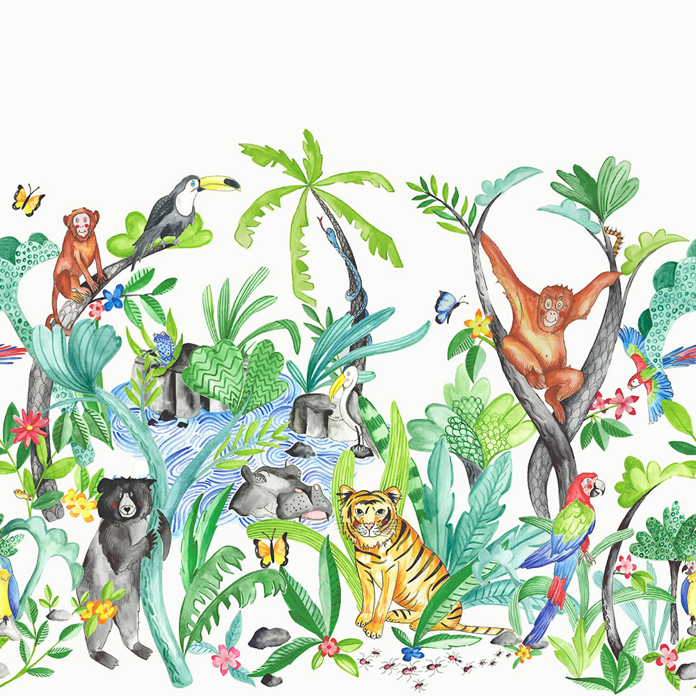 Arthouse Decorative Frieze Jungle Kids' Wallpaper Image 1