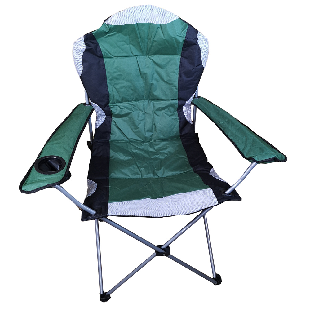 Samuel Alexander Green Luxury Padded Folding Camping Chair Image 1