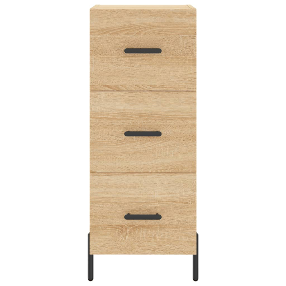 vidaXL Single Door 3 Drawer Sonoma Oak Highboard Image 6